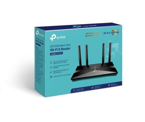 Langaton reititin TP-LINK Reititin 1500 Mbps 1 WAN 4x10/100/1000M Antennien määrä 4 ARCHERAX1500