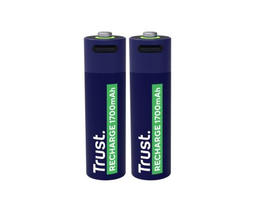 AKKU RECH. LI-ION AA 1.5V/1700MAH USB-C 2P 25584 TRUSTI