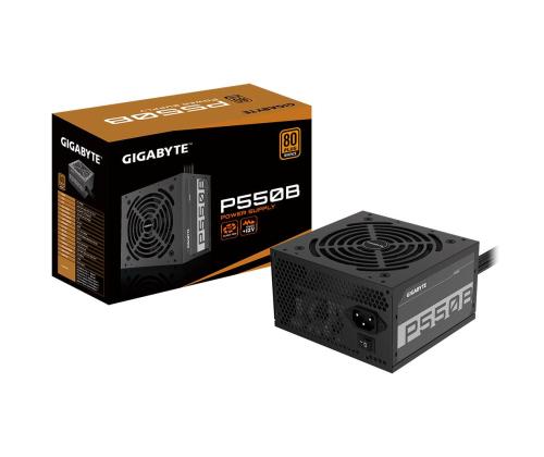 Virtalähde GIGABYTE 550 wattia Tehokkuus 80 PLUS BRONZE PFC Aktiivinen MTBF 100000 tuntia P550B