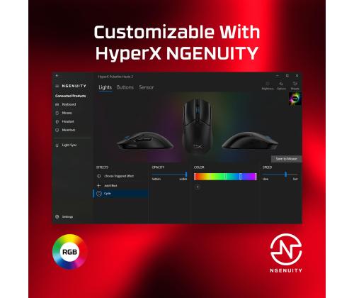 HIIRI USB OPTINEN PULSEFIRE/HASTE 2 MUSTA HYPERX