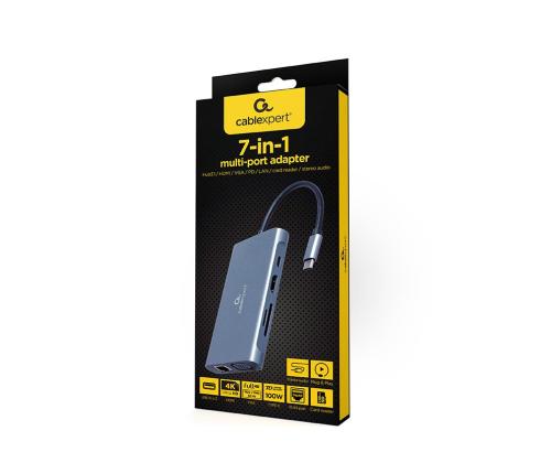 I/O-SOVITIN USB-C HDMI/USB3/7IN1 A-CM-COMBO7-01 GEMBIRD