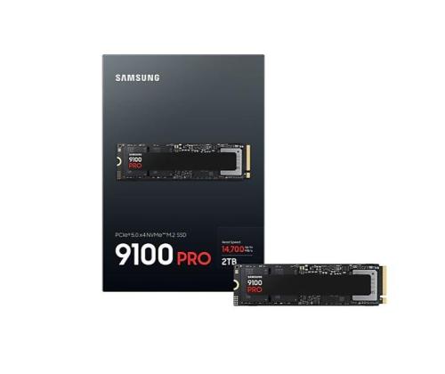SSD SAMSUNG 9100 PRO 2TB M.2 PCIe Gen5 NVMe TLC Kirjoitusnopeus 13400 Mt/s Lukunopeus 14700 Mt/s Kirjoitusnopeus..