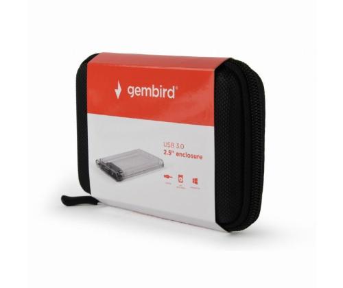 KIINTOLEVYKOTELO EXT. USB3 2.5&amp;quot;/TRANSPARENT EE2-U3S9-6 GEMBIRD