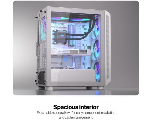 Kotelo ENDORFY ATX/micro ATX/Mini-ITX Valkoinen Midi Tower PC EY2A018