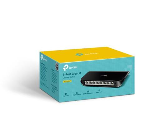 Kytkin TP-LINK 8x10Base-T / 100Base-TX / 1000Base-T TL-SG1008D TL-SG1008D