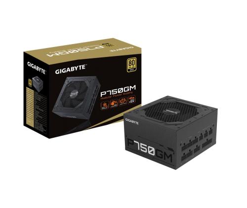 Virtalähde GIGABYTE GP-P750GM 750 wattia Tehokkuus 80 PLUS GOLD PFC Aktiivinen MTBF 100000 tuntia GP-P750GM..