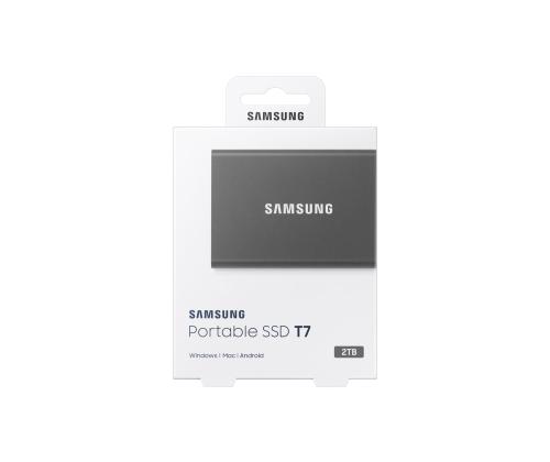 Ulkoinen SSD SAMSUNG T7 2TB USB 3.2 Kirjoitusnopeus 1000 Mt/s Lukunopeus 1050 Mt/s MU..
