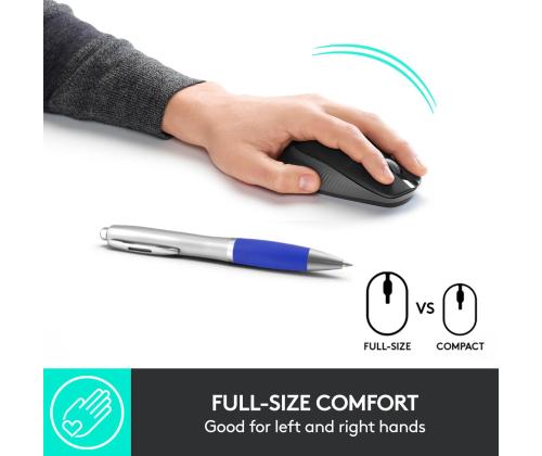 HIIRI USB OPTINEN WRL M190/CHARCOAL 910-005905 LOGITECH LOGITEC