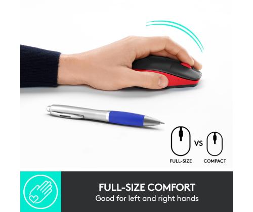 HIIRI USB OPTINEN WRL M190/PUNAINEN 910-005908 LOGITECHIN