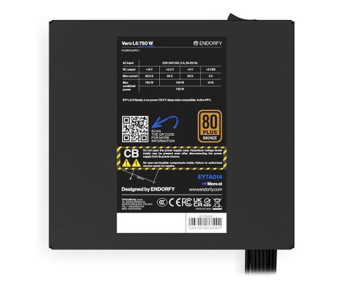 Virtalähde ENDORFY ATX PC 200-240 V 750 W EY7A014