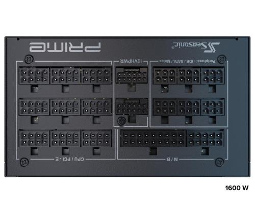 Virtalähde SEASONIC PRIME PX ATX 3.0 1600 wattia Tehokkuus 80 PLUS PLATINIUM MTBF 100000 tuntia...