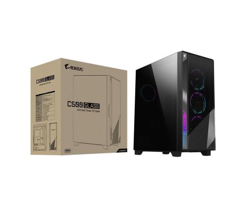 Kotelo GIGABYTE AORUS C500 GLASS MidiTower Ei sisälly ATX EATX MicroATX MiniITX Väri Musta AC500G