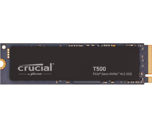 SSD CRUCIAL T500 4TB M.2 PCIe Gen4 NVMe 3D NAND Kirjoitusnopeus 6900 Mt/s Lukunopeus 7000...