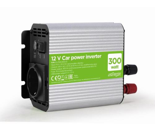 POWER INVERTTERI AUTO 12V 300W/EG-PWC300-01 GEMBIRD