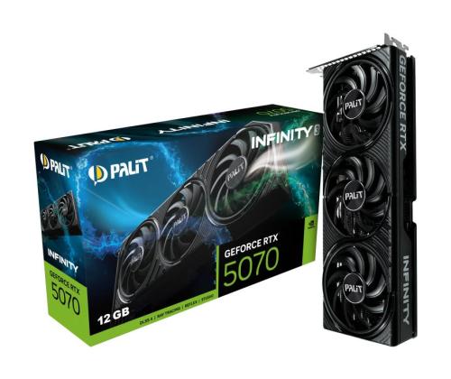 Näytönohjain PALIT NVIDIA GeForce RTX 5070 12 GB GDDR7 192 bit PCIE 5.0 16x Triple slot Fanink...