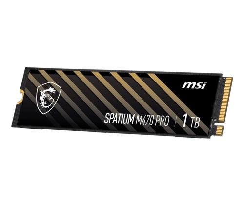 SSD MSI SPATIUM M470 PRO 1TB M.2 PCIe Gen4 NVMe 3D NAND Kirjoitusnopeus 4500 Mt/s Lukunopeus...