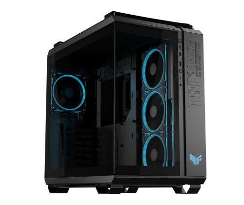 Kotelo ASUS TUF Gaming GT502 Horizon MidiTower Case tuotteen ominaisuudet Läpinäkyvä paneeli Ei sisälly...