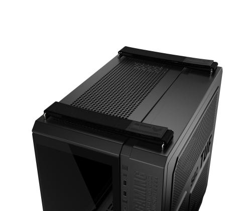 Kotelo ASUS TUF Gaming GT502 Horizon MidiTower Case tuotteen ominaisuudet Läpinäkyvä paneeli Ei sisälly...