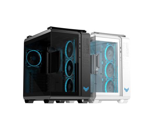 Kotelo ASUS TUF Gaming GT502 Horizon MidiTower Case tuotteen ominaisuudet Läpinäkyvä paneeli Ei sisälly...