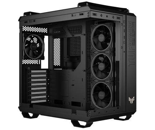 Kotelo ASUS TUF Gaming GT502 Horizon MidiTower Case tuotteen ominaisuudet Läpinäkyvä paneeli Ei sisälly...
