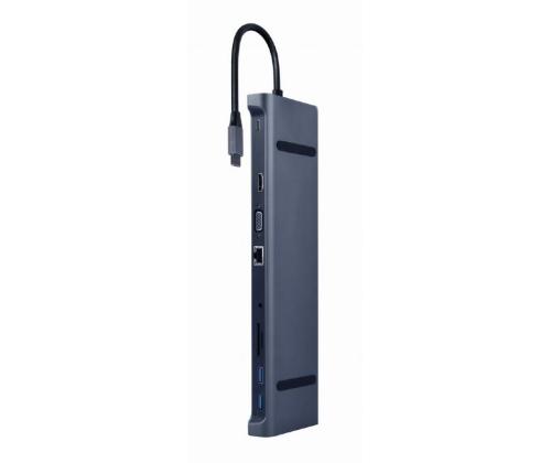 I/O-SOVITIN USB-C HDMI/USB3/10IN1:EEN A-CM-COMBO10-01 GEMBIRD