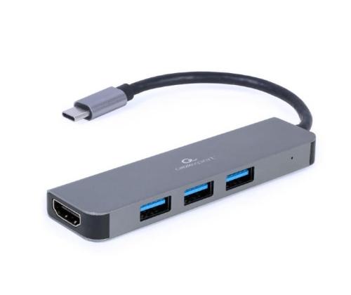 I/O-SOVITIN USB-C HDMI/USB3/2IN1:EEN A-CM-COMBO2-01 GEMBIRD