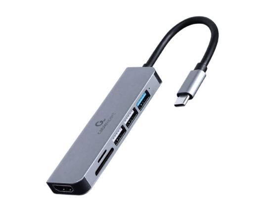 IO-SOVITIN USB-C - HDMI USB3 6IN1 A-CM-COMBO6-02 GEMBIRD