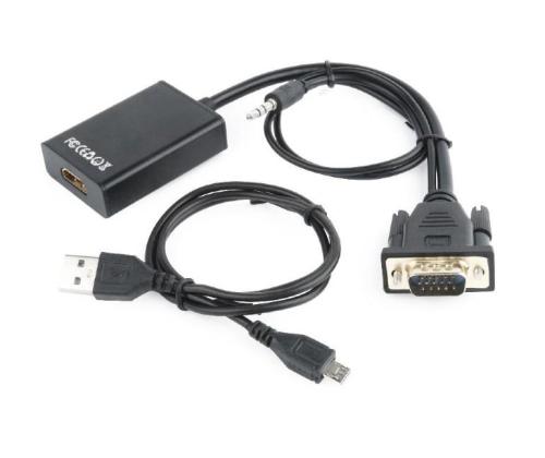 Siirtymäsovitin, VGA TO HDMI A-VGA-HDMI-01 GEMBIRD GEMBIRD