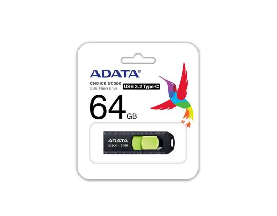 MUISTIASEMA FLASH USB-C 64GB/ACHO-UC300-64G-RBK/GN ADATA