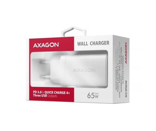 MOBIILI LATURI SEINÄ USB 65W/GAN 3PORT ACU-DPQ65W AXAGON
