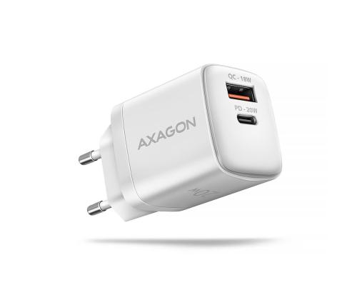MOBIILI LATURI SEINÄ USB 20W/2PORT VALKOINEN ACU-PQ20W AXAGON