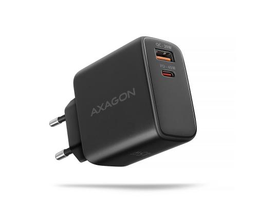 MOBIILI LATURI SEINÄ USB 45W/GAN 2PORT ACU-PQ45 AXAGON