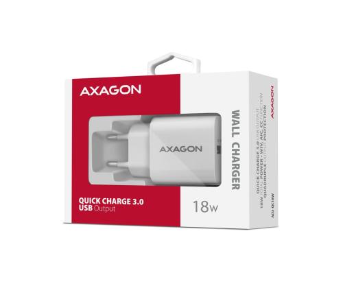 MOBIILILATURI SEINÄ USB 18W/1PORTTI VALKOINEN ACU-QC18W AXAGON