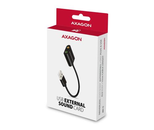 ÄÄNIKORTTI USB2.0 48KHZ/16BIT/0.15M ADA-12 AXAGON