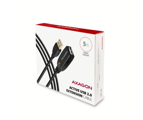 KAAPELI USB2.0 A-M/A-F AKTIIVINEN/5M ADR-205 AXAGON