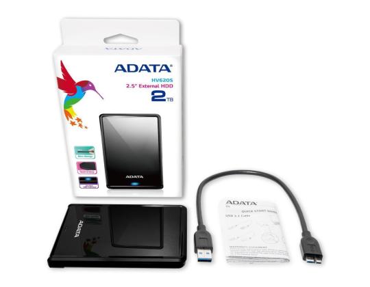 Ulkoinen HDD ADATA HV620S 1TB USB 3.1 Väri Musta AHV620S-1TU31-CBK