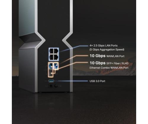 Langaton reititin TP-LINK Wireless Router 19000 Mbps Mesh Wi-Fi 7 USB 3.0 4x2.5GbE 2x10GbE LAN \...
