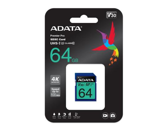 MUISTI SDXC 64GB V30/ASDX64GUI3V30S-R ADATA