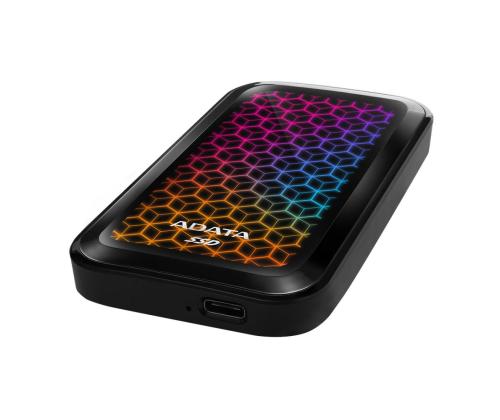 Ulkoinen SSD ADATA SE770G 512GB USB 3.2 Kirjoitusnopeus 800 Mt/s Lukunopeus 1000 Mt/s...