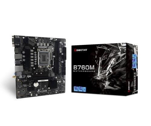 Emolevy BIOSTAR Intel B760 Express LGA1700 Micro-ATX Muisti DDR5 Muistipaikat 2 1xPCI-Express 3&hellip. muistia;