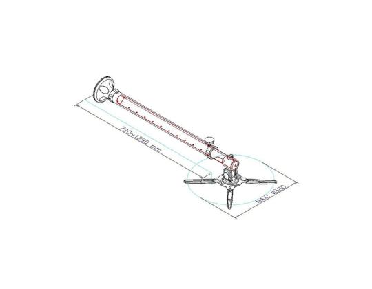 PROJEKTORIN ACC SEINÄKIINNIKE/BEAMER-W100SILVER NEOMOUNTS