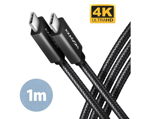 KAAPELI USB-C USB-C:HEN 1M 100W/MUSTA BUCM32-CM10AB AXAGON