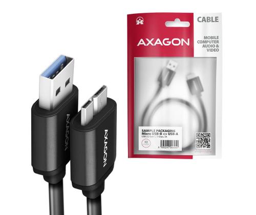 KAAPELI USB-C MICRO-B 1M/NOPEUS SININEN BUMM3-CM10AB AXAGON