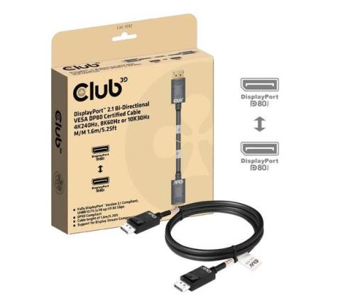 KAAPELI DP:STÄ DP:HEN 1.6M/M/M CAC-1092 CLUB3D