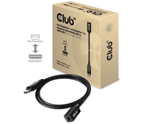 KAAPELI MINI DP TO DP 1M/M/F CAC-1120 CLUB3D