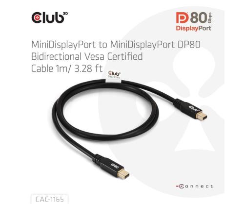 KAAPELI MINI DP MINI DP:HEN 1M/M/M CAC-1165 CLUB3D