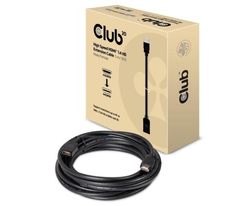 KAAPELI HDMI-HDMI 5M/M/F CAC-1320 CLUB3D