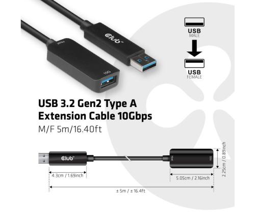 KAAPELI USB3.2 5M/M/F CAC-1411 CLUB3D