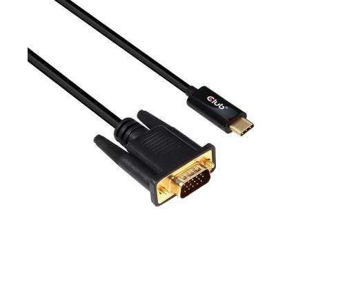 KAAPELI USB-C JA VGA 5M/M/M CAC-1512 CLUB3D