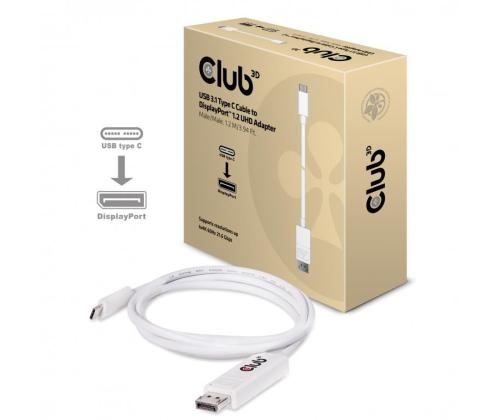 KAAPELI USB-C JA DP 1.2M/M/M CAC-1517 CLUB3D